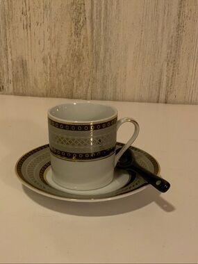 Elegant Vintage Nour Chine Demitasse Cup and Saucer